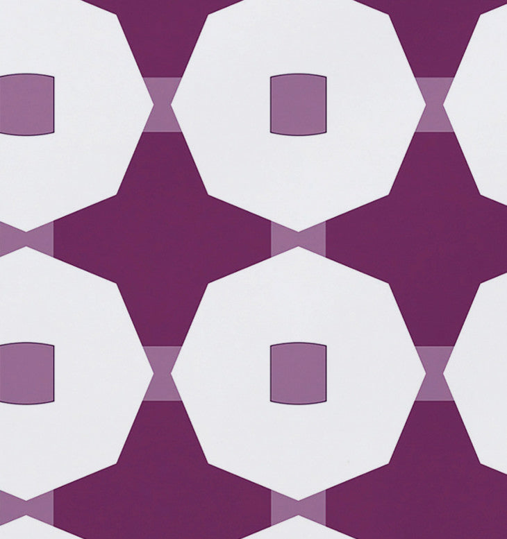 Button Up, Geometric Print Placemat, Purple (Set of 4), 18 x 14"