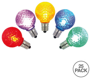 Vickerman xLEDG30-25 G30 LED Multicolored Replacement Bulb, Pack of 25