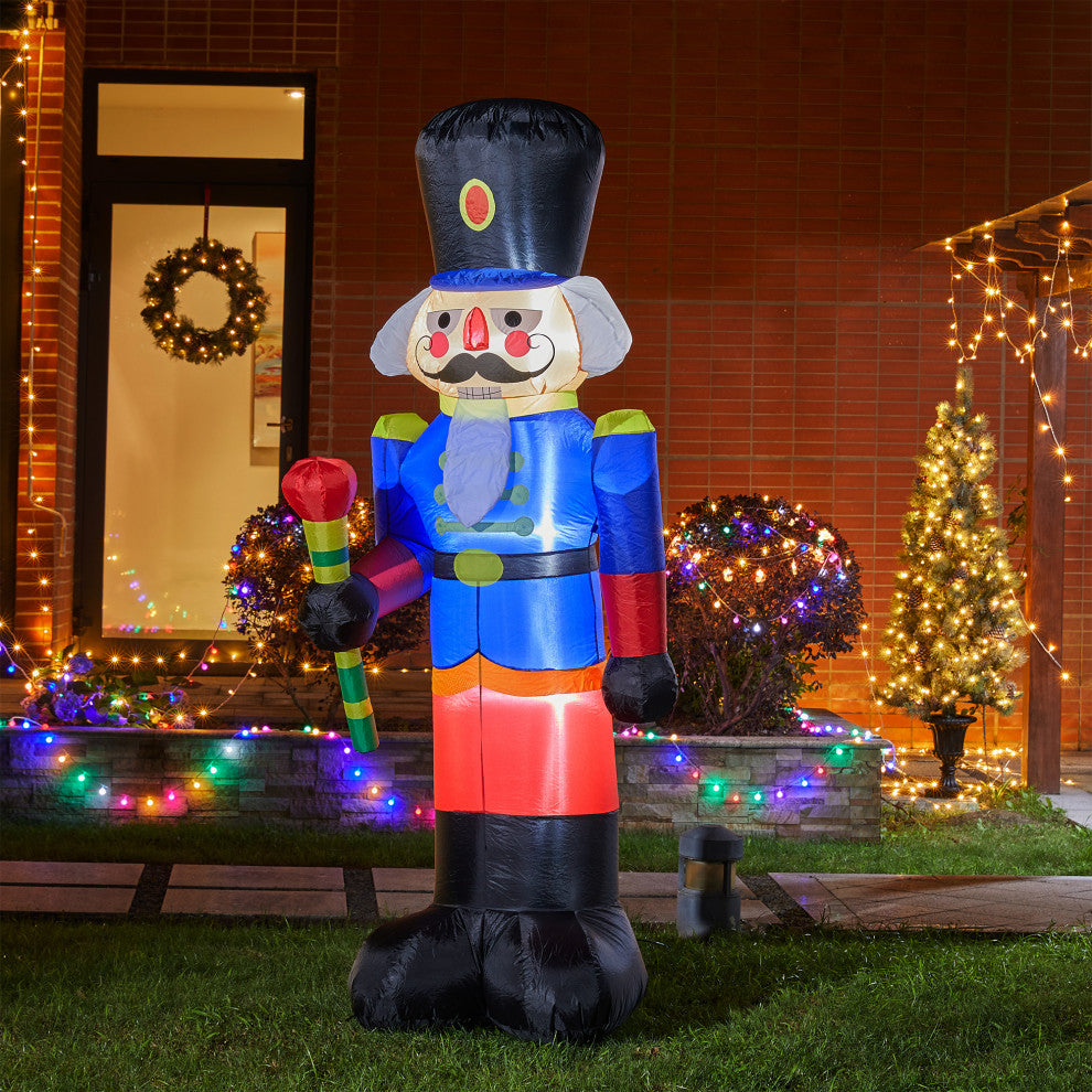8FT Lighted Inflatable Nutcracker Decor