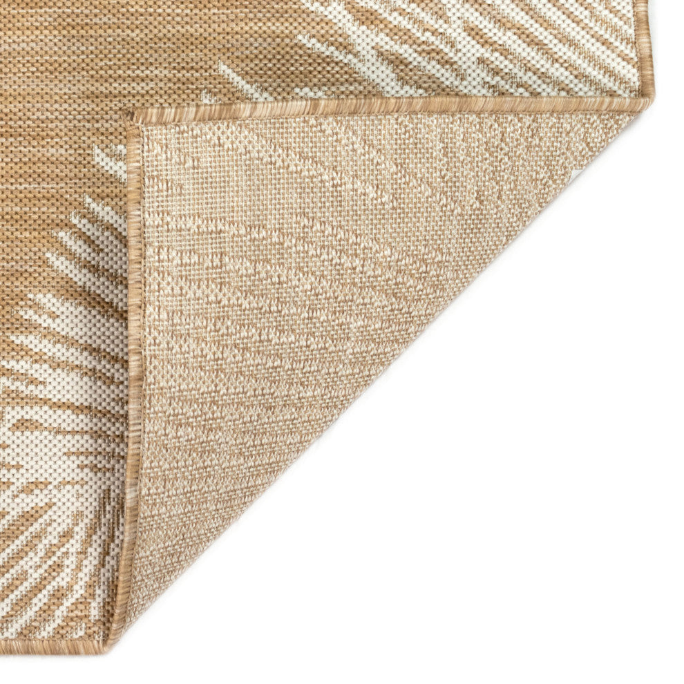 Carmel Palm Indoor/Outdoor Rug, Sand, 1'11"x4'11" Runner