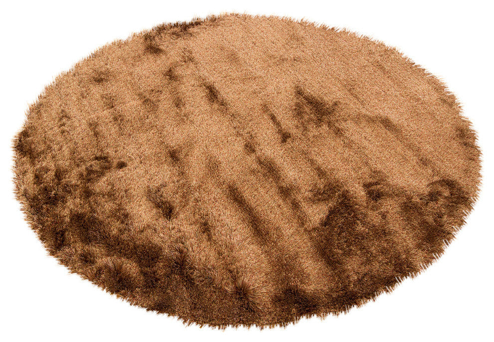Mercury Contemporary Area Rug, Brown, 7''9" Round