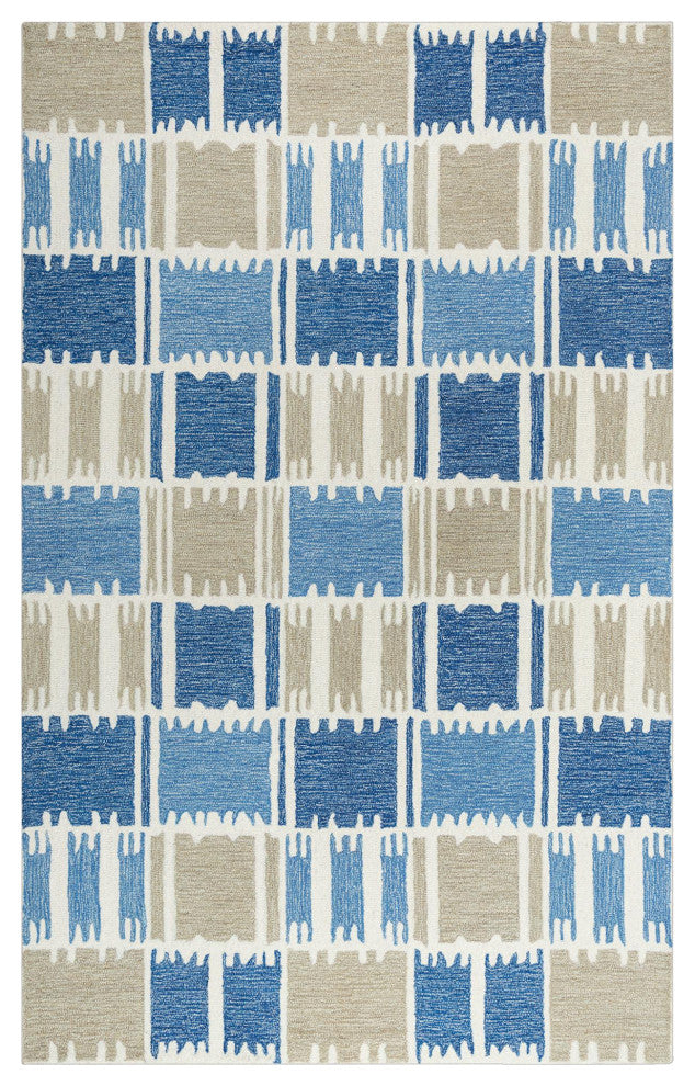Rizzy Home Tetra Collection, 5' x 8' Rug