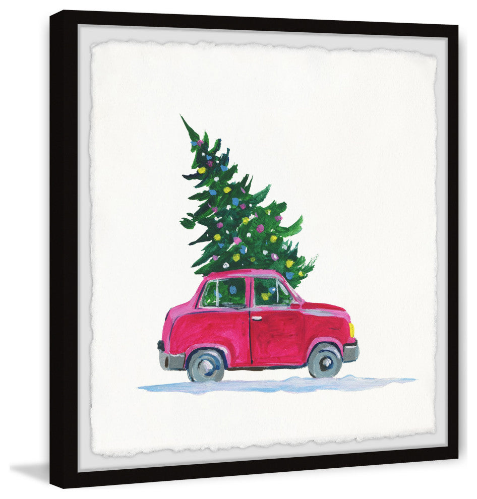 "Christmas Tree Passenger II" Framed Painting Print, 32x32