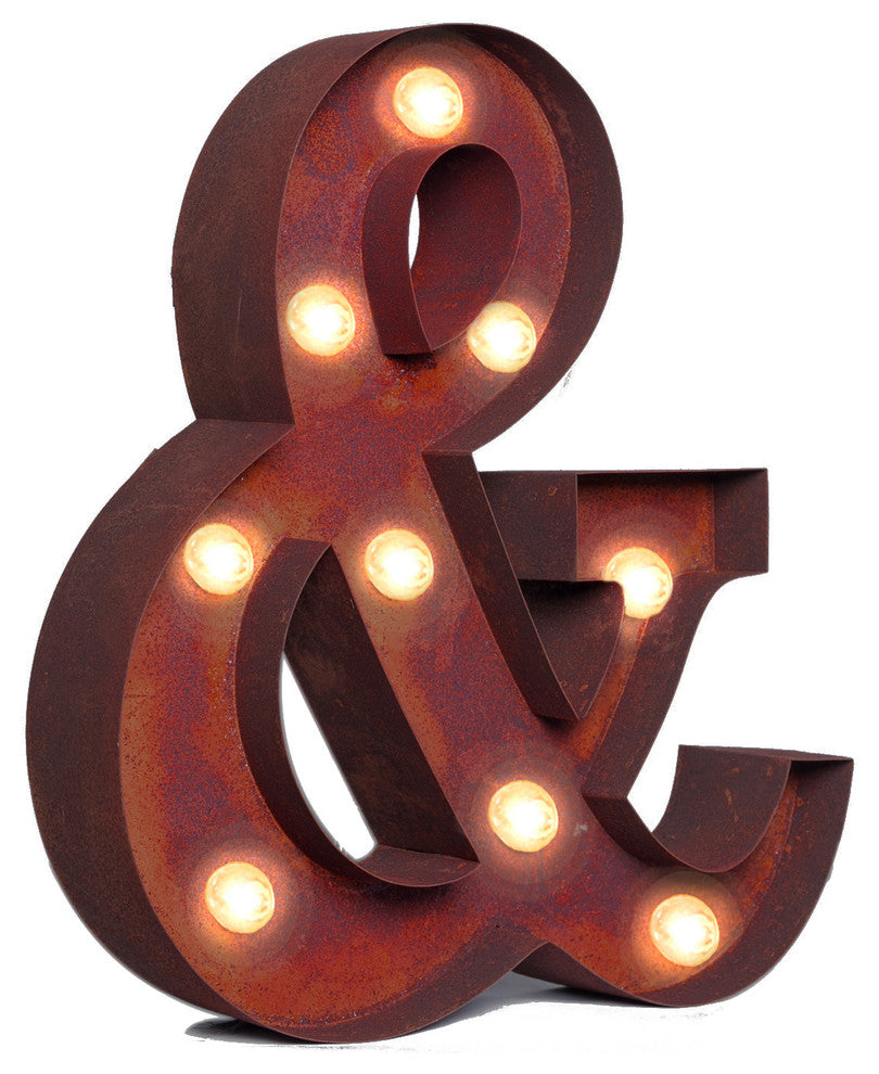 Vintage Retro Lights and Signs Symbol "and"