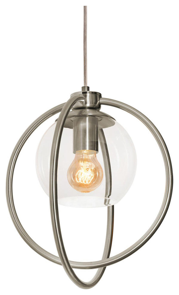 Jamie 12" Pendant, Satin Nickel