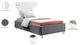 Ghost Velvet Upholstered Bed, Gray, Twin