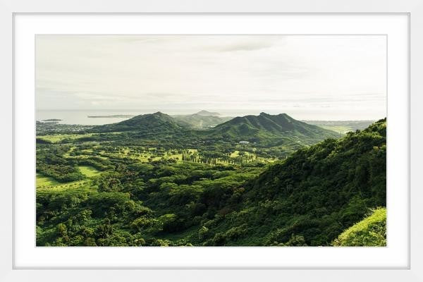 "Green Scenery" Framed Painting Print, 24"x16"