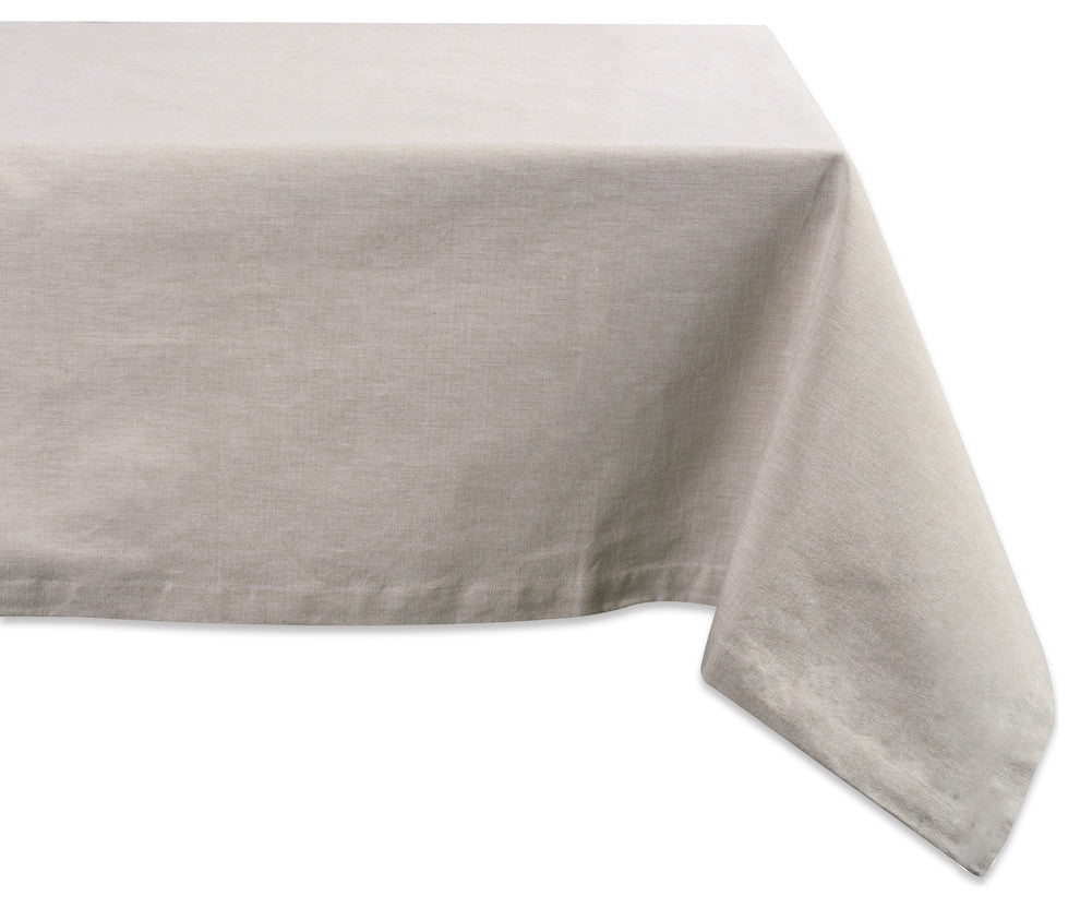 DII Natural Solid Chambray Tablecloth 60"x84"