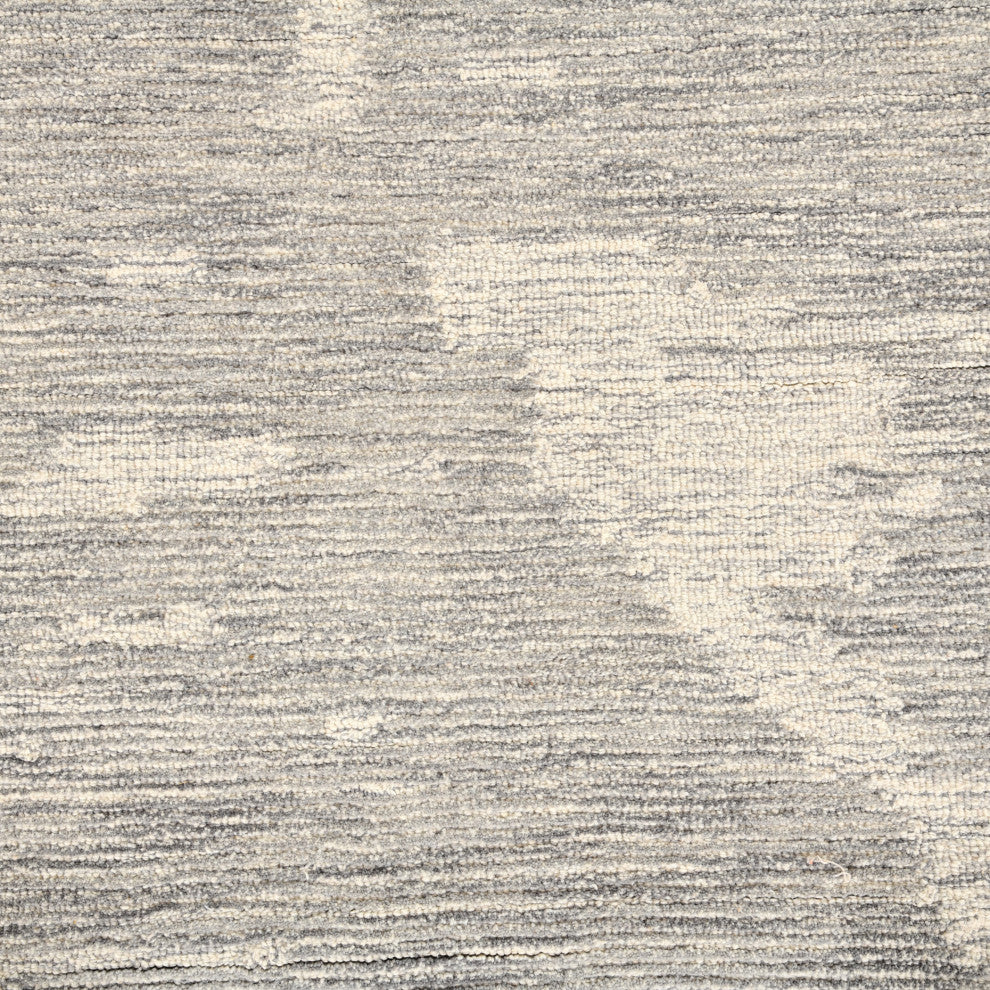 Mexico Abstract Ivory Gray Hand-Hooked Area Rug 8' x 10'