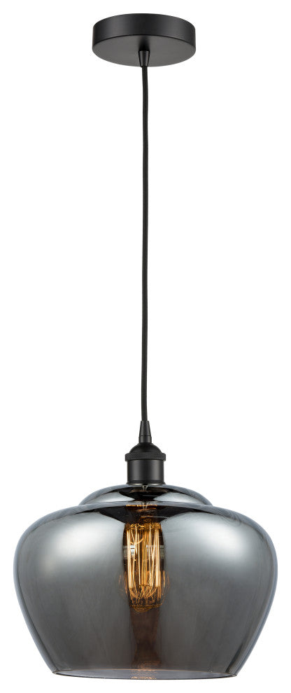 Innovations 616-1P-BK-G93-L-LED Fenton 1 Light 11" Mini Pendant, Matte Black