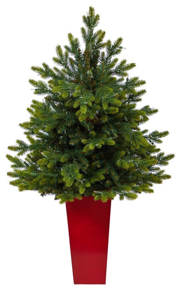 44" North Carolina Fir Faux Xmas Tree W/150 Clear Lights & 563 Bendable Branches