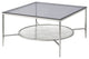 Lv00574, Coffee Table, Glass and Chrome Finish, Adelrik
