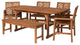 6-Piece Extendable Outdoor Patio Dining Set - Brown