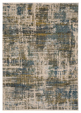 Harlan Modern Mosaic Polyester Area Rug 7'10" x 10'10"