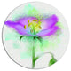 Beautiful Purple Watercolor Flower, Floral Round Wall Art, 23"
