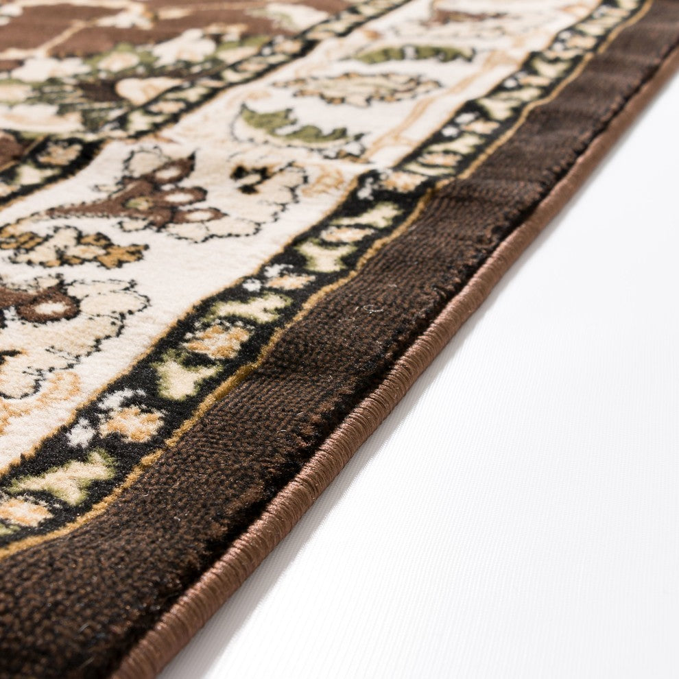 Well Woven Dulcet Alana Traditional Oriental Brown Area Rug 5' x 7'2''