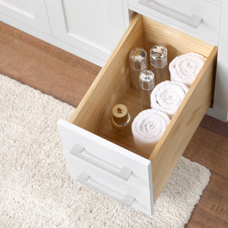 OVE Decors Athea 36" Vanity, Black Hardware, Power Bar, White