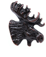 Moose Head Right Facing Cabinet Knob, Oil Rubbed Bronze