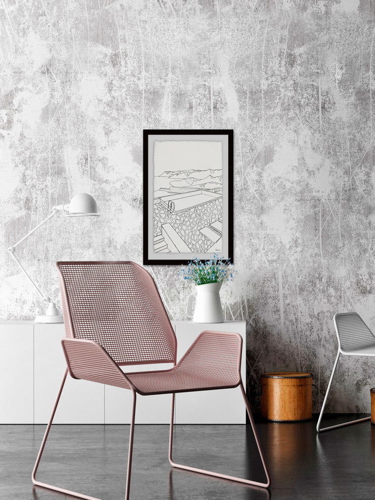 "Pool View" Framed Painting Print, 30"x45"