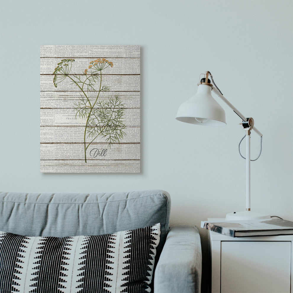 Dill Vintage Herb Kitchen Dining Room Word Collage , 24"x30"