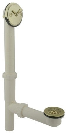 Kingston Brass Bath Tub Drain With Overflow, Polished Brass
