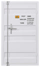 Metal Frame Chest With Single Door, White Finish