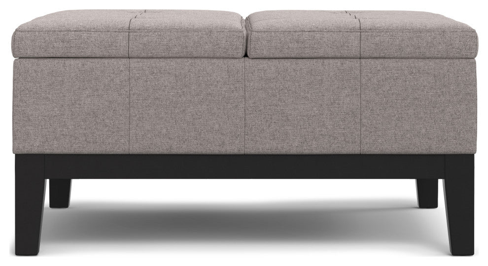 Dover Lift Top Coffee Table Storage Ottoman, Cloud Grey