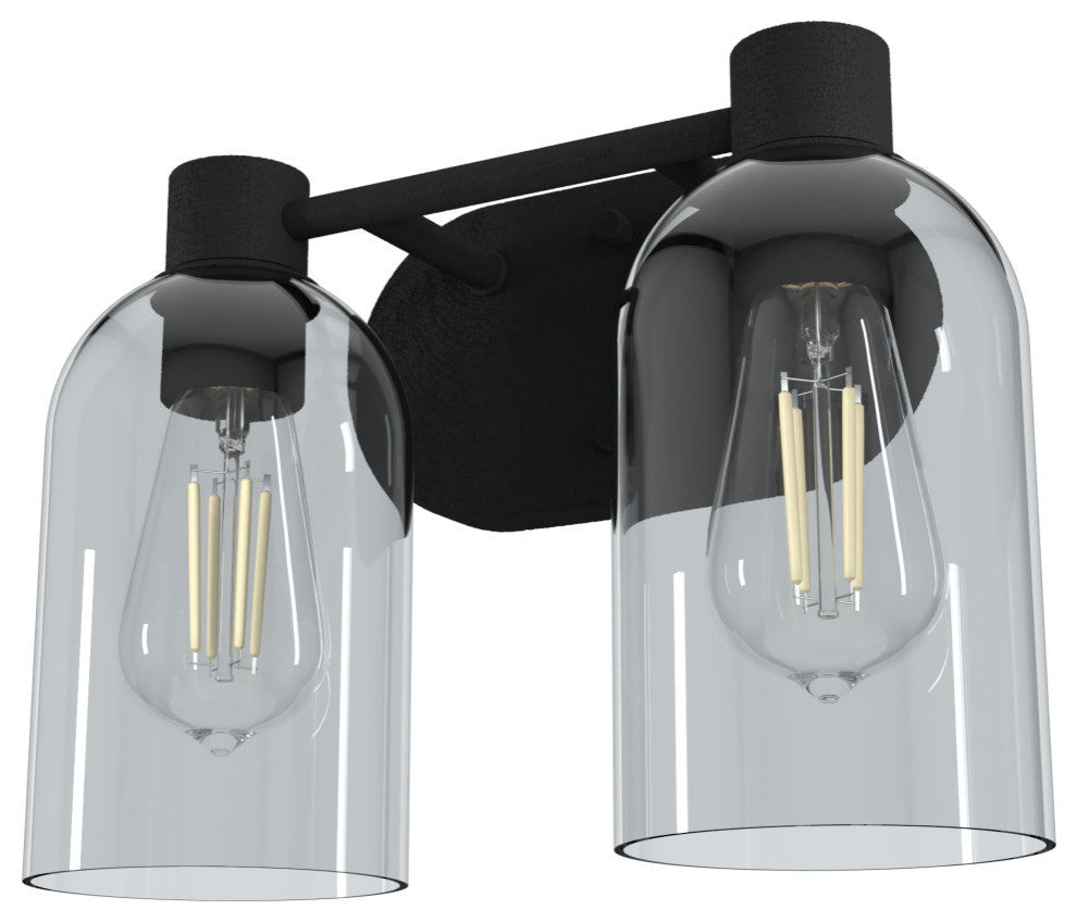 Hunter Lochemeade Natural Iron 2 Light Vanity Wall Light Fixture