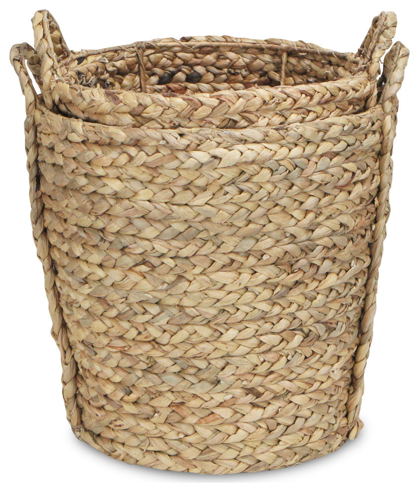 2-Piece Tapered Water Hyacinth Basket