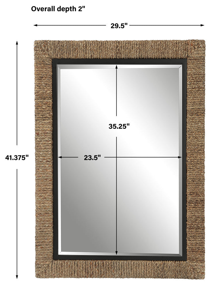 Uttermost 09853 Island Braided Straw Mirror
