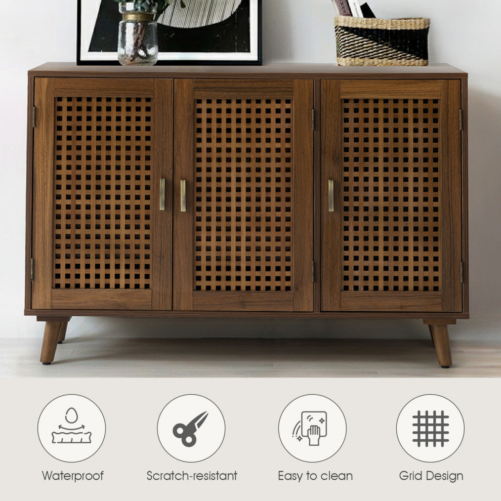 Alexis 3-Door Accent Cabinet, Espresso