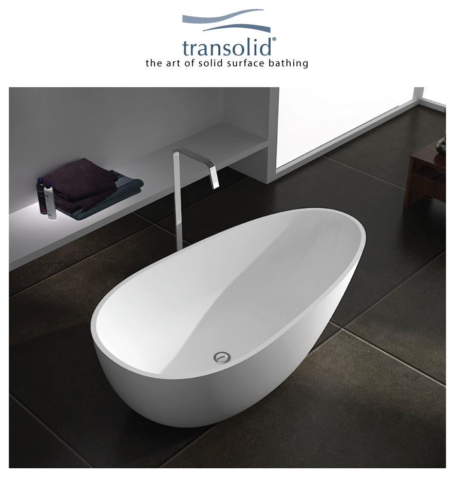 Transolid Marisol 58"x29"x23" Freestanding Tub and Faucet Kit, White