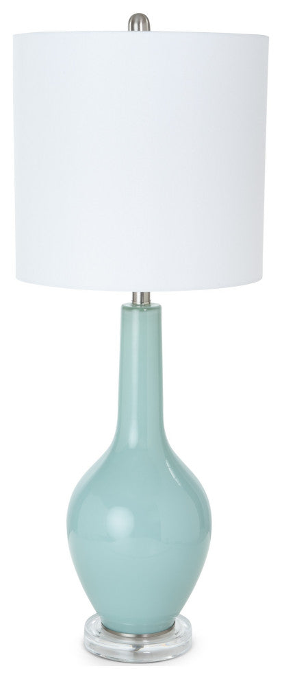 Set of 2 Aqua Modern Acrylic Table Lamps