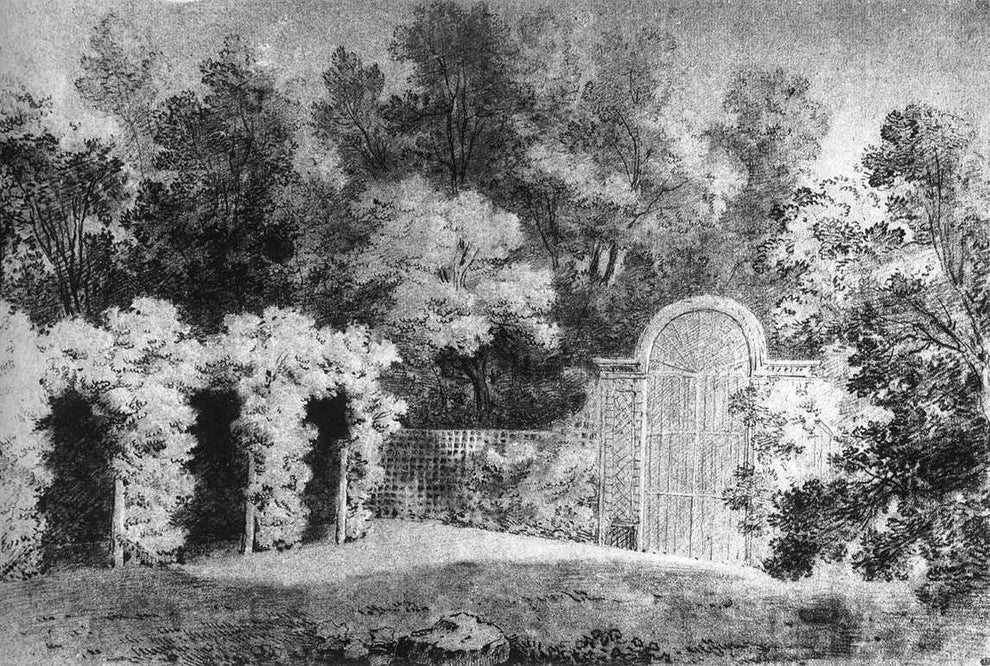 Jean-Baptiste Oudry The Park at Arcueil, 18"x27" Wall Decal