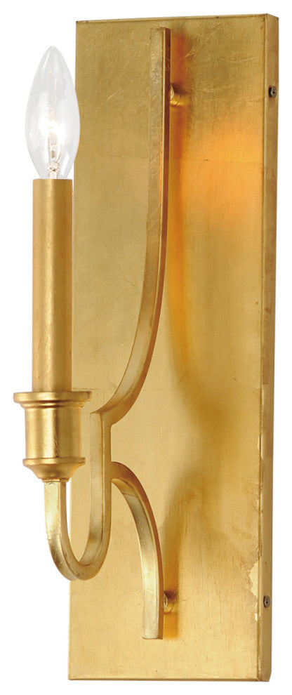 Maxim 12781 Normandy 15" Tall Wall Sconce - Gold Leaf