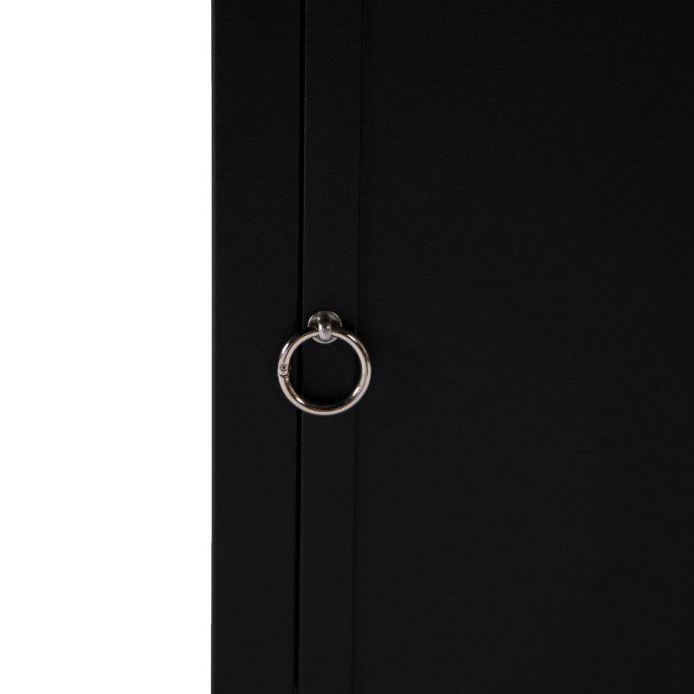 LeisureMod Walbrooke Patio Square Tank Holder, Black