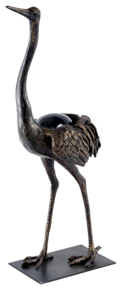 Ostrich With Crystal Egg