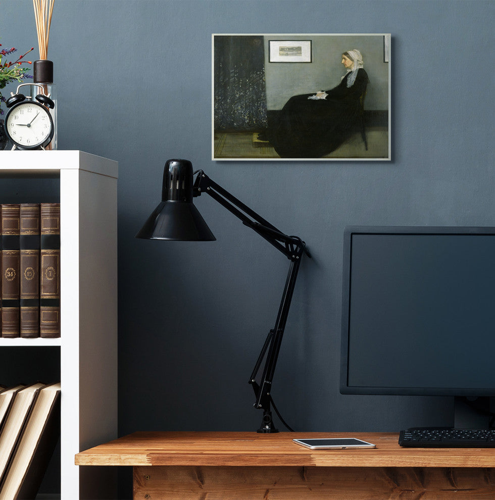 Whistlers Mother Yellow Black Classical Painting, 13"x19"