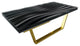 Modern Wave Coffee Table, Black, Gold Plated Base