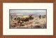 "The Round-Up" Framed Digital Print by Charles M. Russell, 25x17"