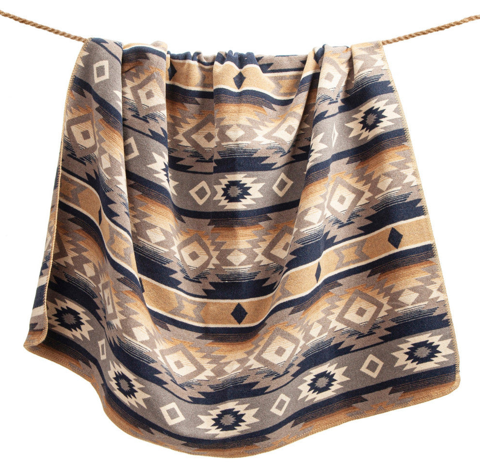Taos Wool Blend Throw Blanket, 50" x 60", 1PC