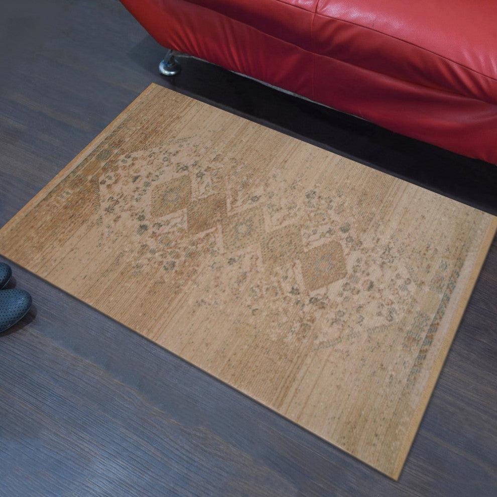 Machine Made Polyester Durable Indoor Outdoor Washable Oriental Pattern Footmat