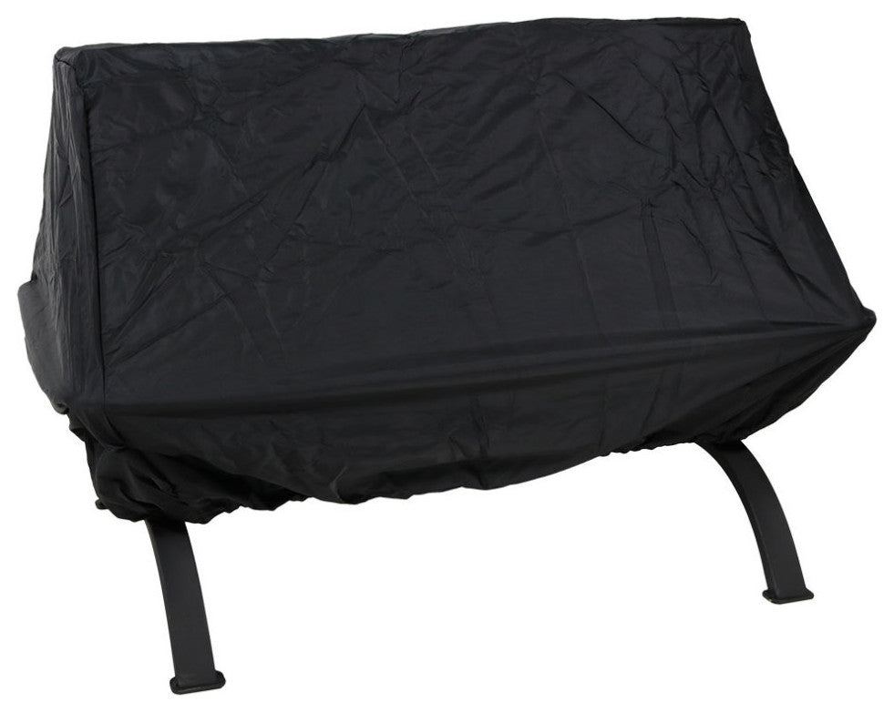 Sunnydaze Northland Grill Fire Pit With Spark Screen and Vinyl Cover, 36"