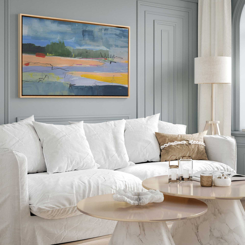 "Evening Radiance" - Abstract Interpretation of Dusk Canvas Art