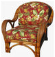 Caneel Bay Arm Chair in Cinnamon, Botanical-Fern Fabric