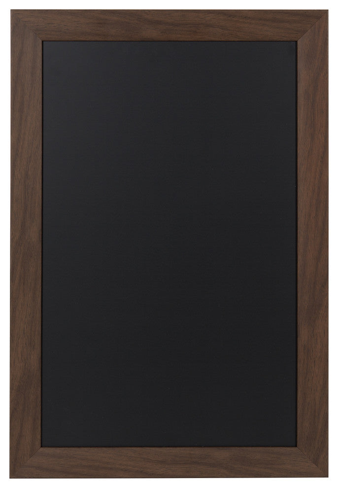 Beatrice Rustic Woodgrain Framed Magnetic Chalkboard, Walnut Brown, 27x18