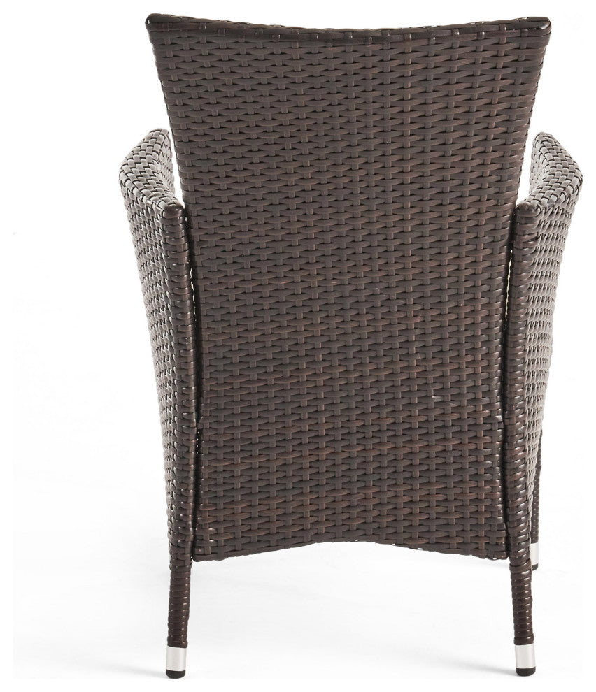 GDF Studio 5-Piece Jacob Outdoor Dining Set With Acacia Table and Cushions