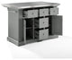 Julia Stainless Steel Top Kitchen Island