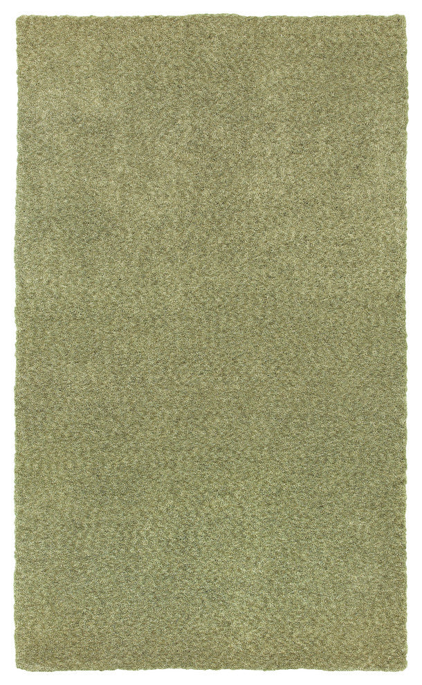 Hailey Heathered Green Hand-Crafted Area Rug, 5'x7'