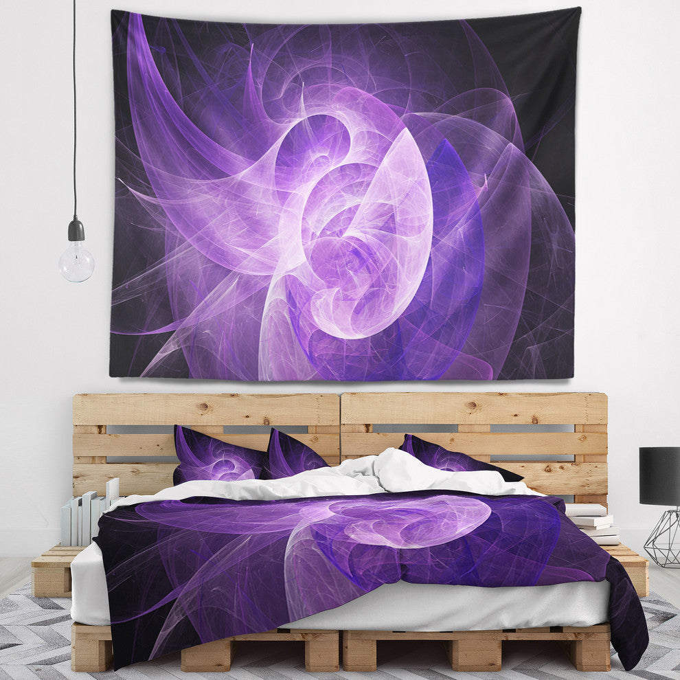 Purple Mystic Psychedelic Design Abstract Wall Tapestry, 60"x50"